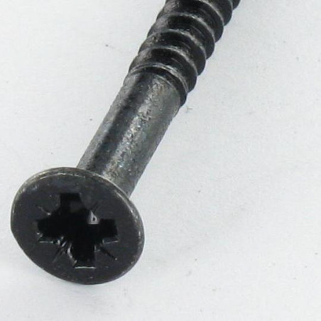1 x Stuffing Screw Countersunk Head Pozi 3.7X35 Thread Length: 25 Black Zinc Plated 48 Hour Salt Spray Without White Rust