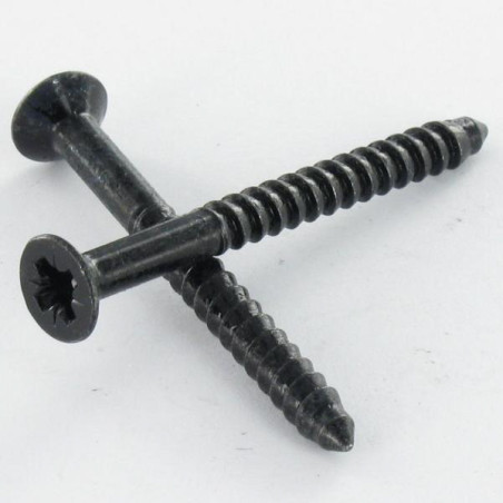 1 x Stuffing Screw Countersunk Head Pozi 3.7X40 Thread Length: 25 Black Zinc Plated 48 Hour Salt Spray Without White Rust