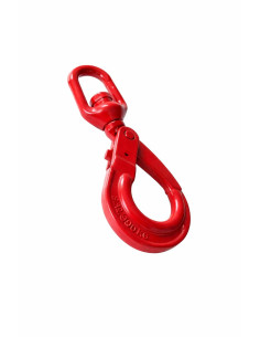 Swivel locking hook Grade 80 10MM Steel Red