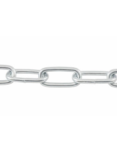 M Chain Right with long links 8MM (Sold By Meter) Zinc...