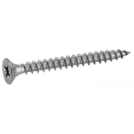 1 x Set of 1664 Chipboard Screw Countersunk Head Pozi + Bit Stainless Steel A4