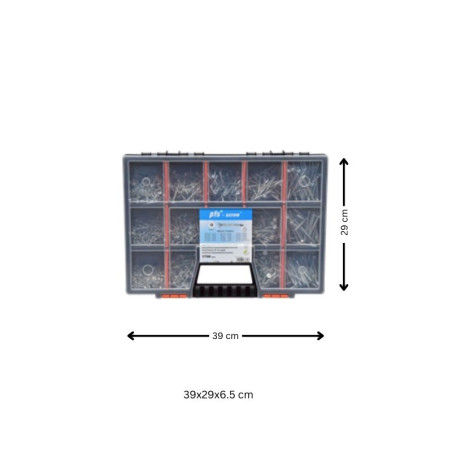 1 x Set of 1700 Chipboard Screw Countersunk Head Torx cut Type 17 Drilling Point Zinc Plated