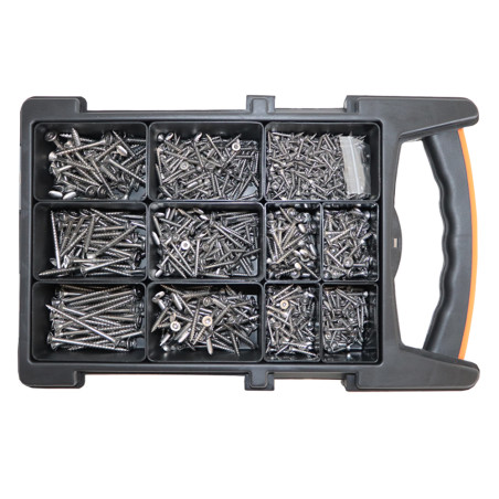 1 x Set of 1200 Chipboard Screw Tekor Countersunk Head With Serration Torx Stainless Steel A2