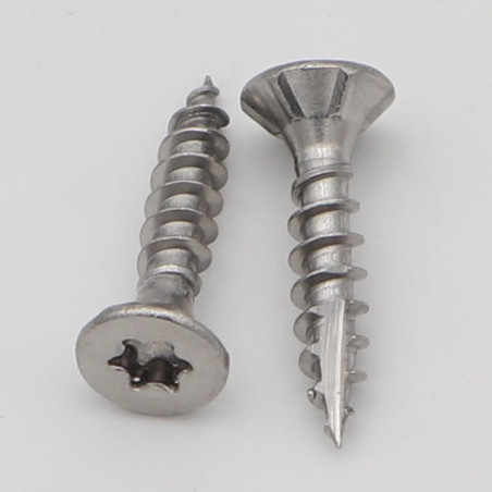 1 x Set of 1200 Chipboard Screw Tekor Countersunk Head With Serration Torx Stainless Steel A2