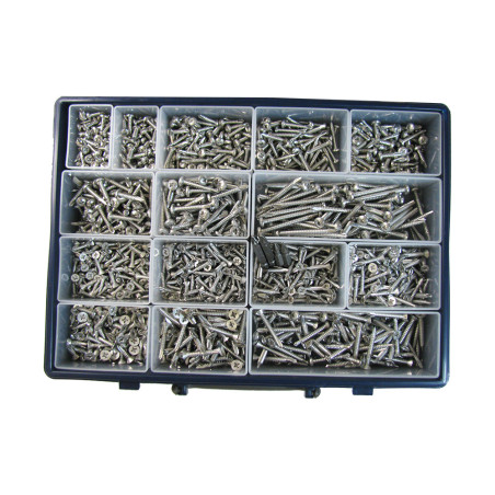 1 x Set of 1540 Self Drilling Countersunk Head Round Head Pozi Stainless Steel A2 Bit