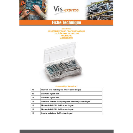 1 x Set of Ironware Zinc Plated (135 ELEMENTS)