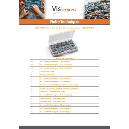 1 x Set of Ironware Zinc Plated (1155 ELEMENTS)