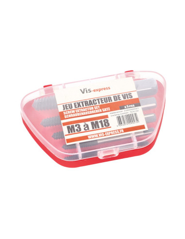 1 x Screw extractor game to screw M3 to M18