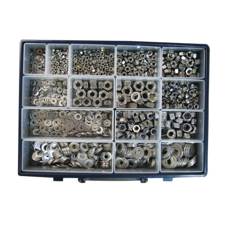1 x Set of 1760 Washer / Hexagonal nut / lock nut Stainless Steel A2