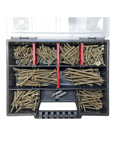 1 x Set of 280 Chipboard Screw Countersunk Head...