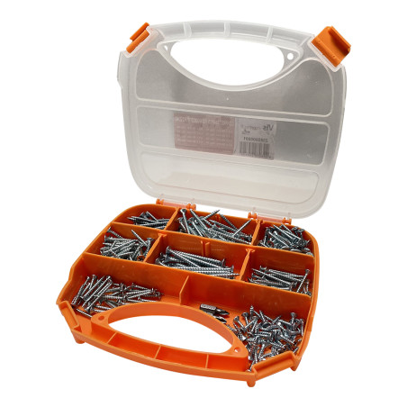 1 x Set of 280 Chipboard Screw Countersunk Head Pozi Zinc Plated Bit