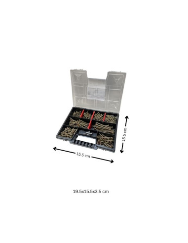 1 x Set of 280 Chipboard Screw Countersunk Head...