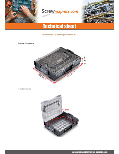 1 x CASE STORAGE CLIPSABLE LBOX 102