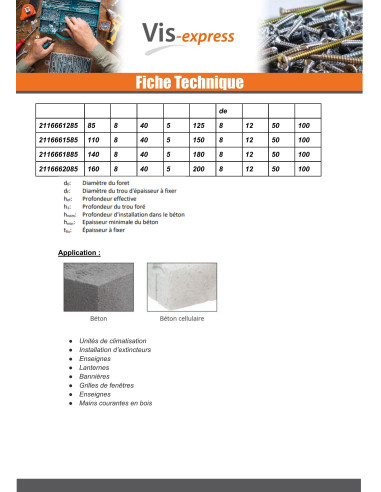 1 x Screw For Concrete Hexagonal Head 6.5X200...