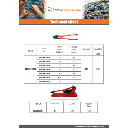1 x Crimping pliers Length 230 Steel