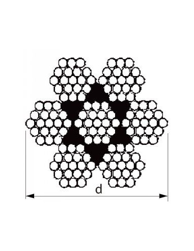 1 x Meter of Soft Wire Rope Diameter 4...