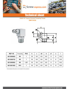 90° angled grease nipple Square M8 Pitch 100 Zinc Plated 2