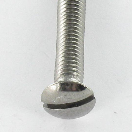 1 x Machine Screw Chrome Plated Brass Pan Countersunk Head Slotted M4X16