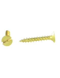 Chipboard Screw Countersunk Head Slotted 3.5X12 Brass