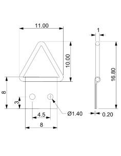 Triangular picture hanger 8MM Steel 2