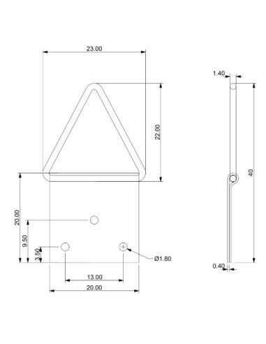 1 x Triangular picture hanger 14MM Steel