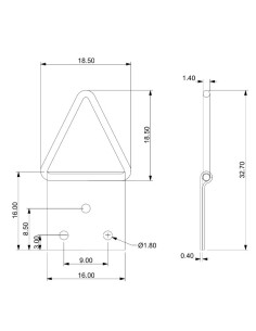 Triangular picture hanger 16MM Steel 2