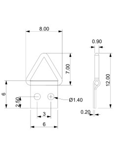 Triangular picture hanger 6MM Steel 2