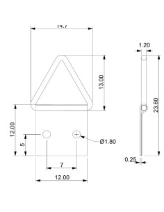 Triangular picture hanger 12MM Steel 2