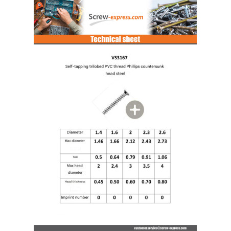 1 x Self Tapping Screw Linch Pin Plastic Countersunk Head Phillips 0 2.3X10 Black Zinc Plated micro screw