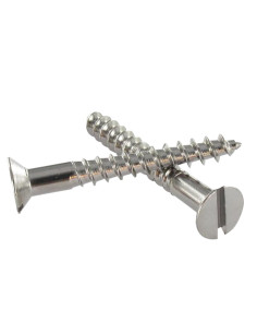 Wood Screw Chrome Plated Brass Countersunk Head Slotted 5X35