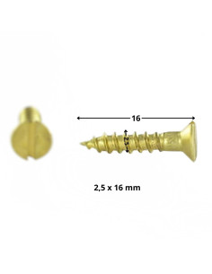 Wood Screw Brass Countersunk Head Slotted 2.5X16 micro screw 2