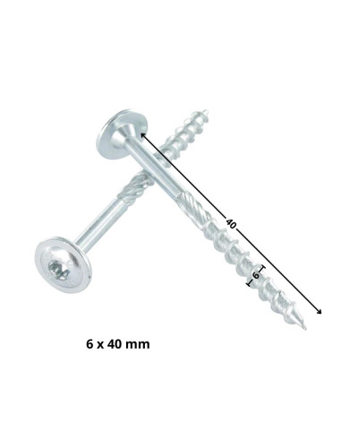 1 x Chipboard Screw Tekor Disc Head Screw T30...