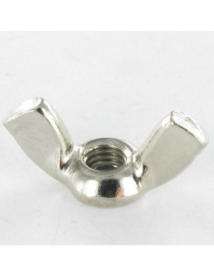 Wing nut Nickel Plated Brass M6 Form American