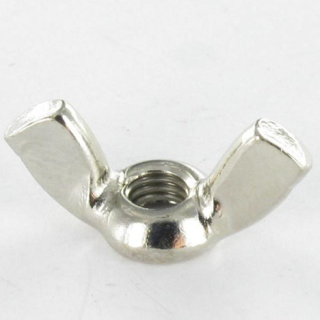 1 x Wing nut Nickel Plated Brass M6 Form American