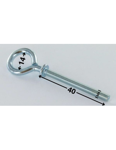 1 x Piton Machine With Collar 4X40 Zinc Plated
