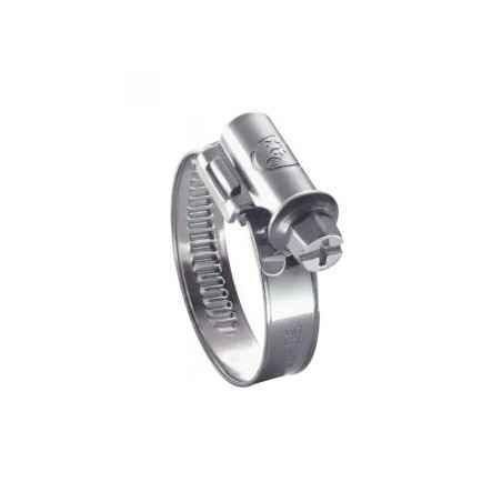 1 x Hose clamp offset head non-perforated band of 9 Diameter 90 to 110 Plain W1Zinc Plated