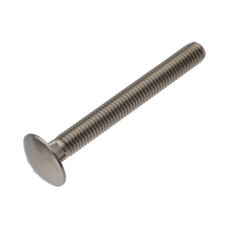 1 x Carriage Bolt Stainless Steel A2 M6X80 Full Thread