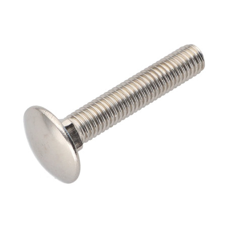 1 x Carriage Bolt Stainless Steel A2 M6X35 Full Thread