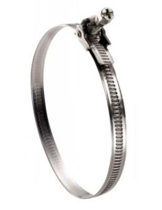 Hose clamp with tilting head non-perforated band Diameter...