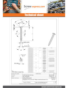 Screw For Plastic Pan Countersunk Head Phillips 4.3X20... 2