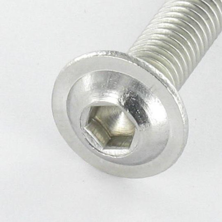 1 x Machine Screw Hex Socket Pan Head Cap Flange M5X14 Hexagon Socket 3 Stainless Steel A2