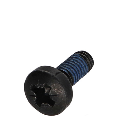 1 x Machine Screw Large Pan Head Pozi N°3 M6X16 Black Zinc Plated Patch Nylon 3M2353 360°
