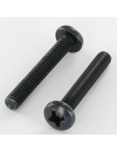 Machine Screw Large Pan Head Pozi 2 M4X16 Black Zinc Plated