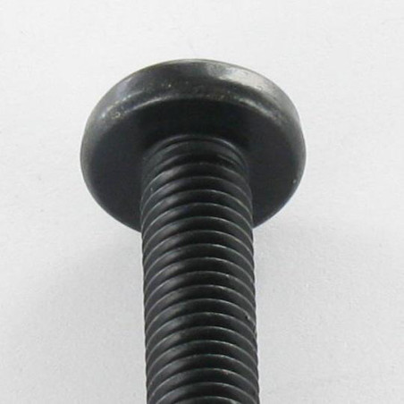 1 x Machine Screw wide domed head Pozi PZ3 M6X80 Black Zinc Plated
