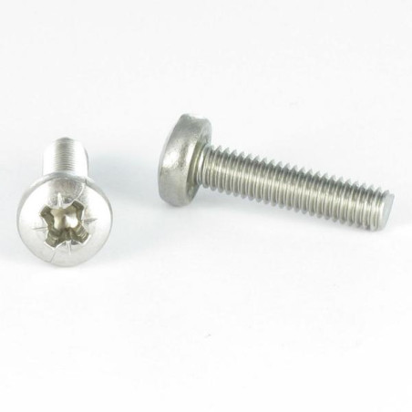 1 x Machine Screw wide domed head Pozi PZ2 M4X20 Zinc Plated