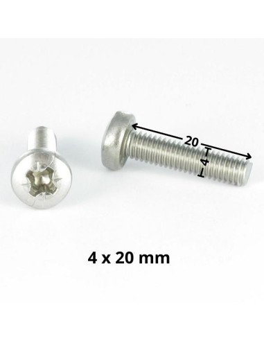 1 x Machine Screw Large Pan Head Pozi 2 M4X20...
