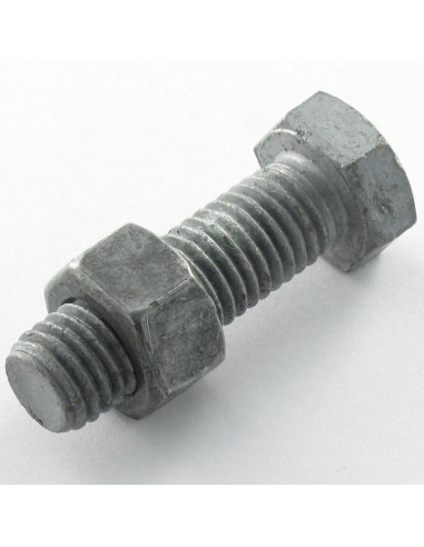 100 x Bolt With Nut Hexagonal Head M10X30 Class...