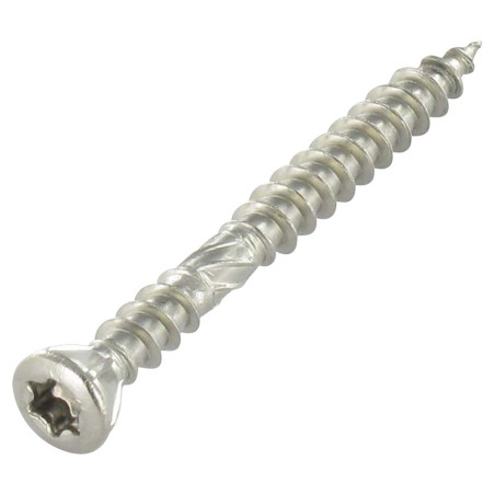 1 x Decking Screw Double Thread Countersunk Head T25 5X60 cut Type 17 Drilling Point Stainless Steel A4