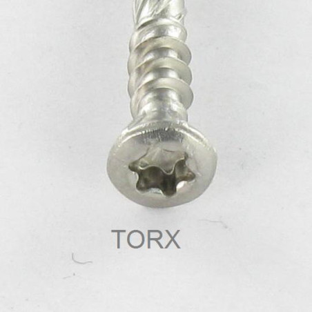 1 x Decking Screw Double Thread Countersunk Head T25 5X60 cut Type 17 Drilling Point Stainless Steel A4