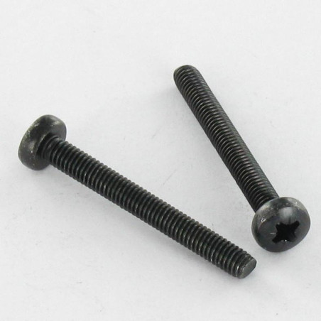 1 x Machine Screw Stainless Steel A2 Large Pan Head Pozi 2 M5X35 Black